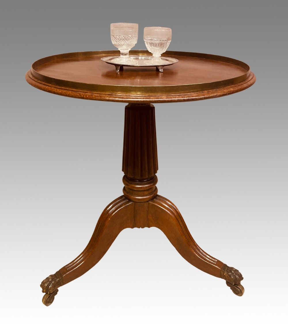 Georgian mahogany revolving butlers table. View III
