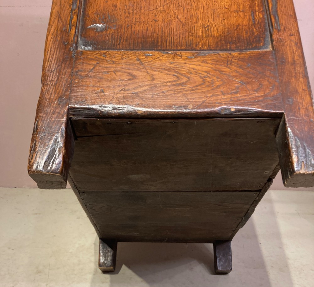 Small 19th century low oak cupboard.
 View VII