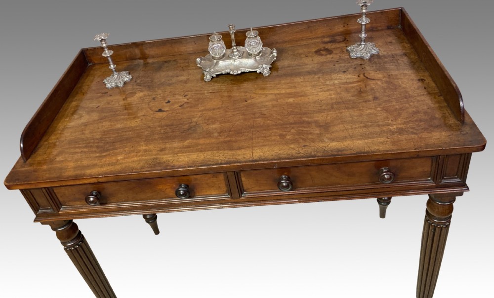 Georgian mahogany writing table. View II