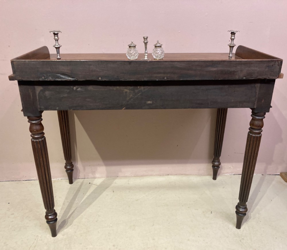 Georgian mahogany writing table. View VII