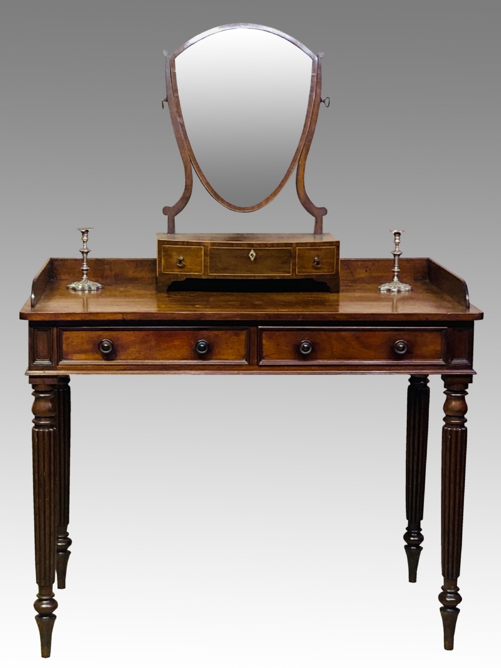 Georgian mahogany writing table. View VIII