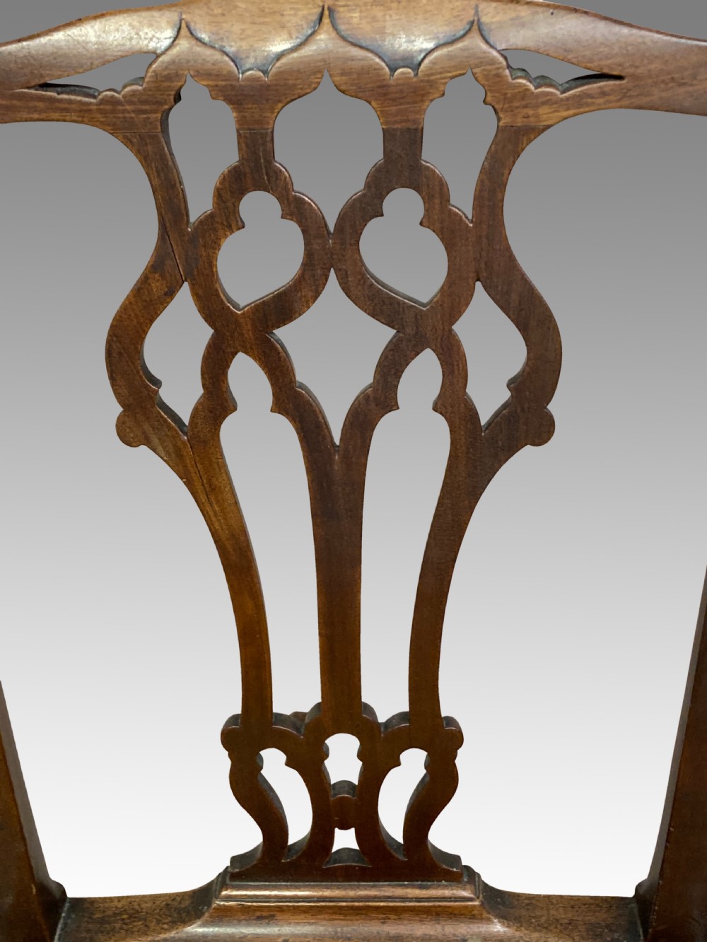 Pair of Chippendale mahogany side chairs. View II