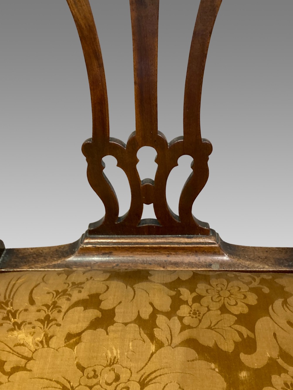 Pair of Chippendale mahogany side chairs. View III
