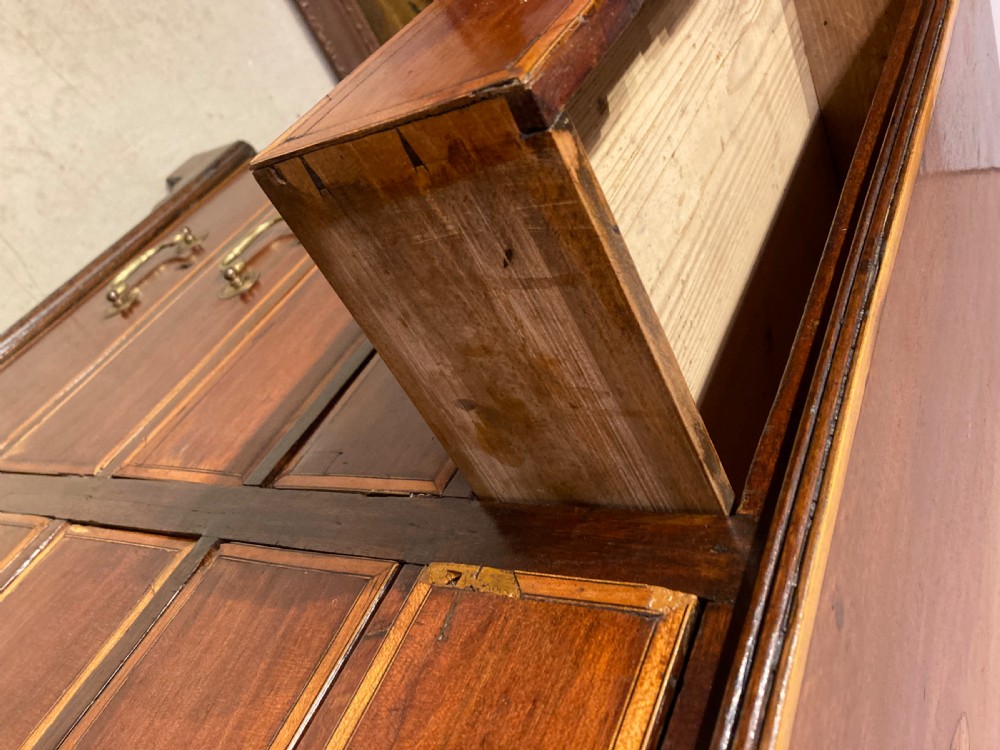 Antique Irish mahogany chest of ten drawers. View V