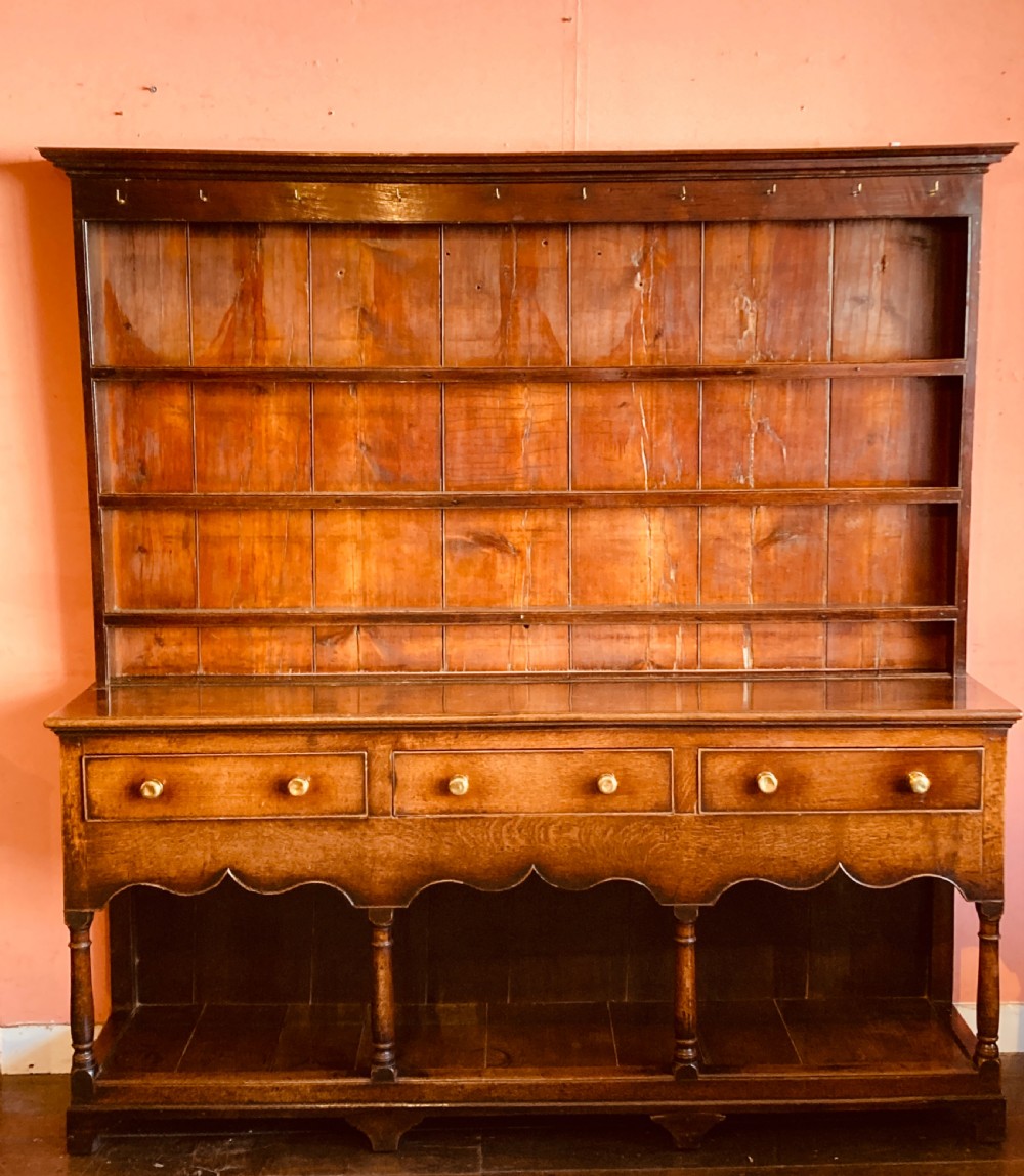 Antique Welsh oak dresser. View II