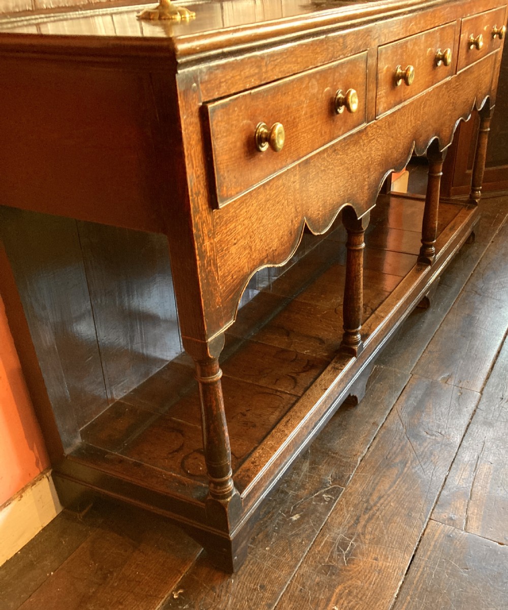 Antique Welsh oak dresser. View III