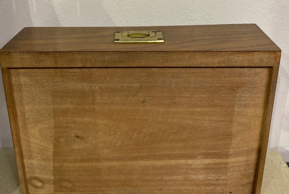 Victorian figured walnut table cabinet. View VI