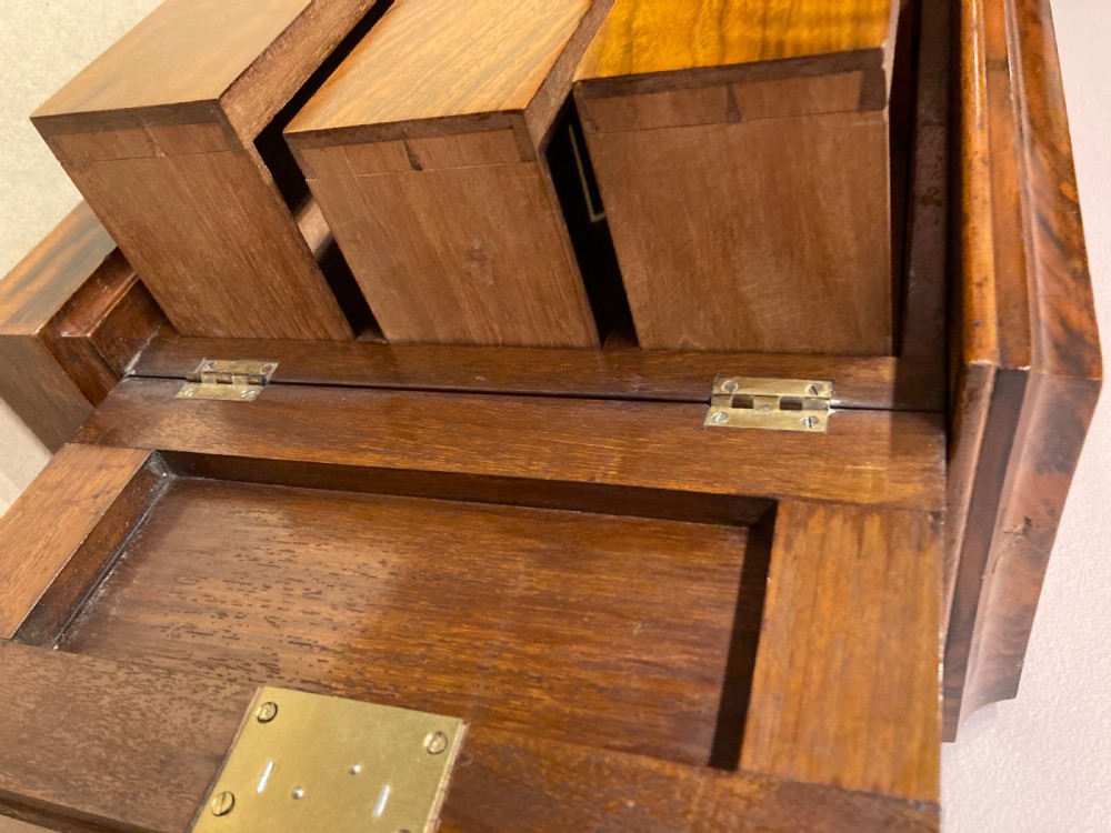 Victorian figured walnut table cabinet. View VII