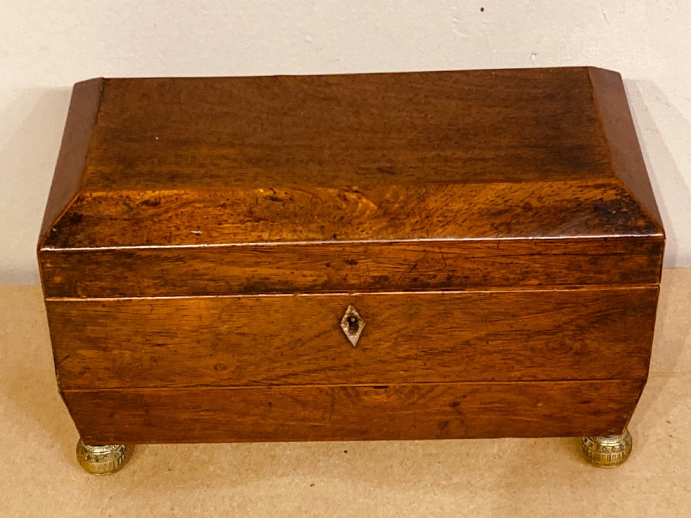 Regency rosewood tea caddy. View II