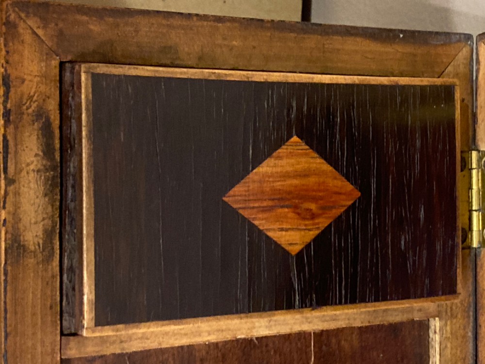 Regency rosewood tea caddy. View IV