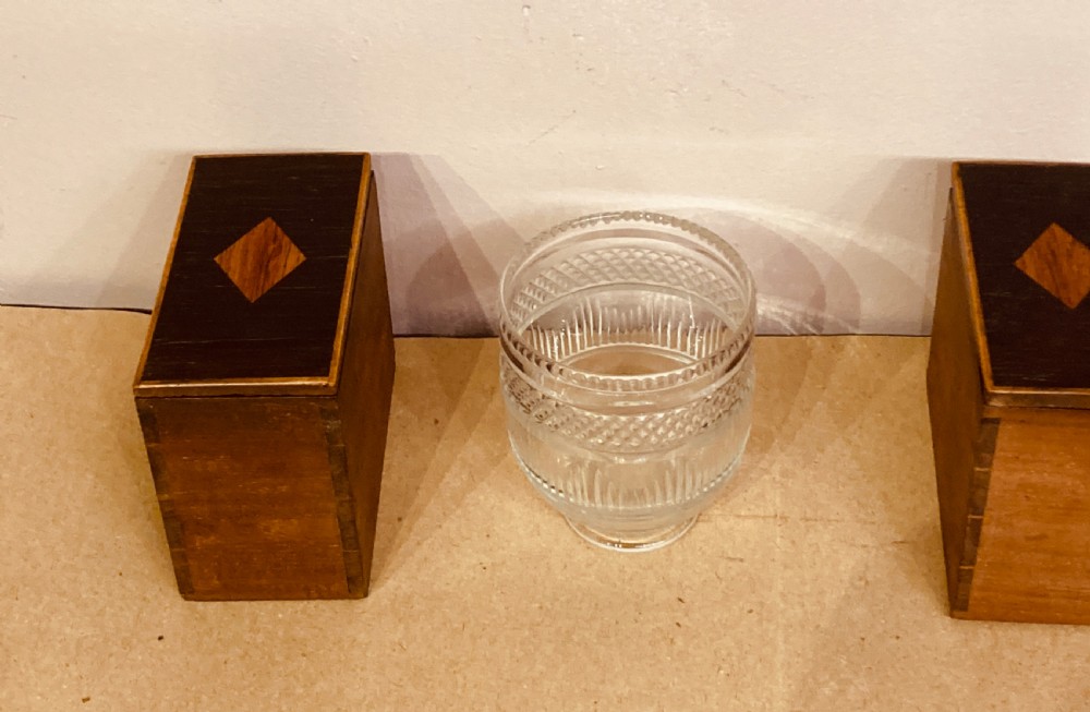 Regency rosewood tea caddy. View VII