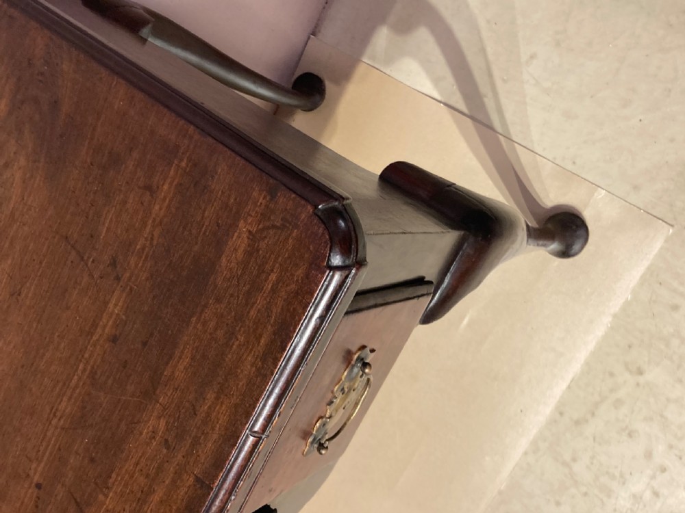 Geo II red walnut lowboy. View V