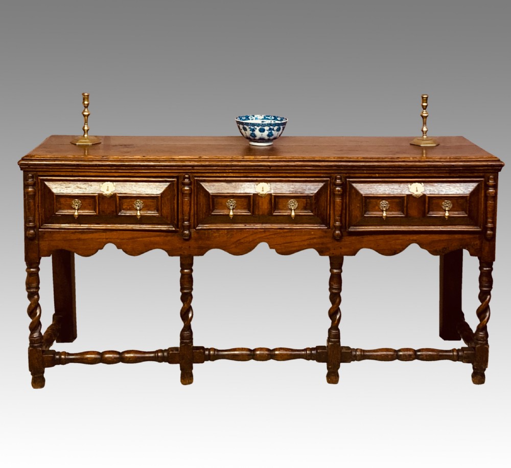 Antique oak dresser base.