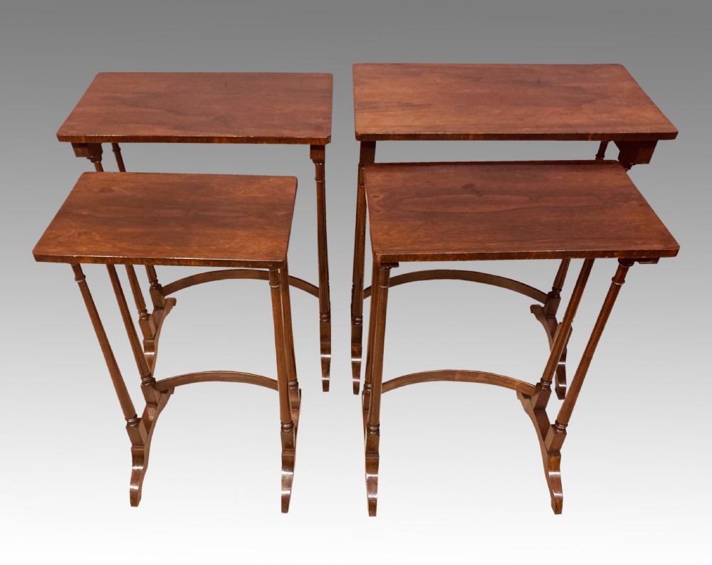 Georgian rosewood nest of 4 tables. View II