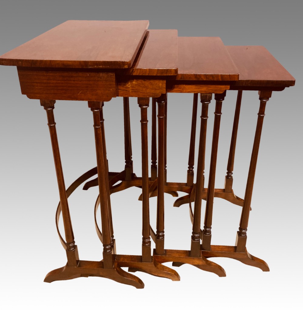 Georgian rosewood nest of 4 tables. View III