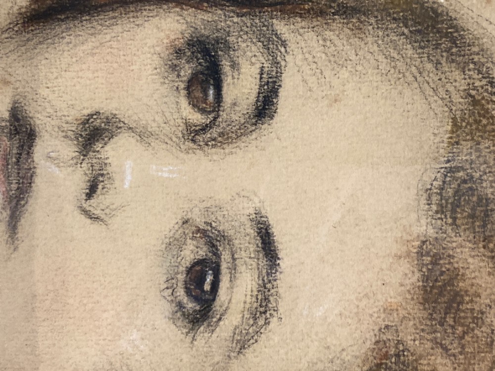 Pastel of young lady by EM Jessup. View II