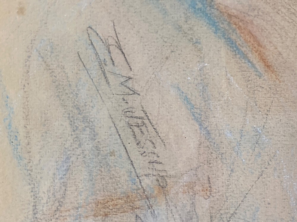Pastel of young lady by EM Jessup. View IV