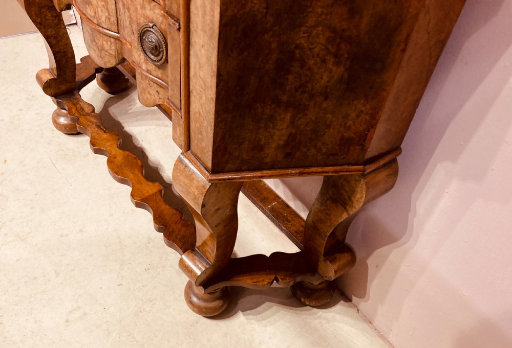 Small antique burr walnut cabinet on stand. View IV