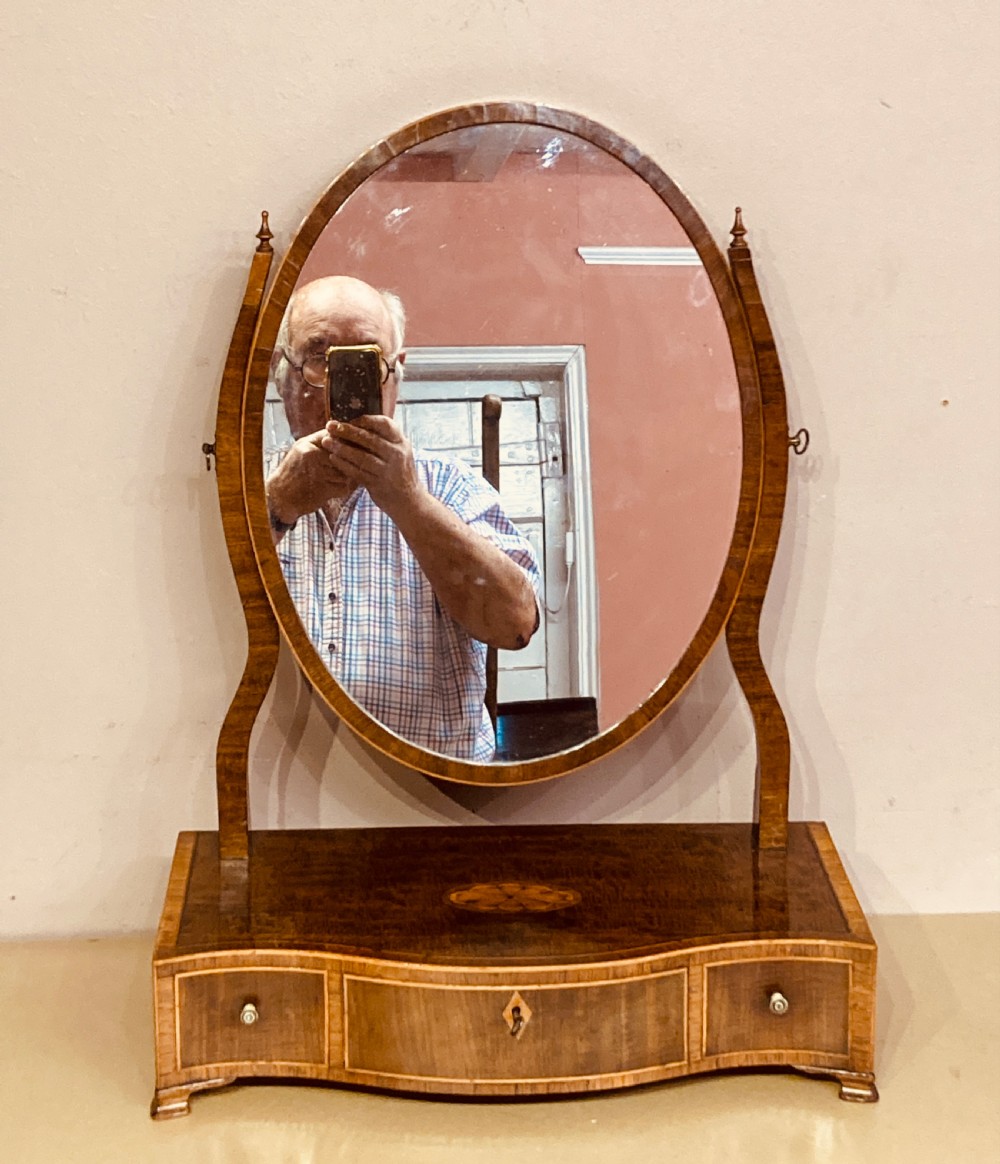 Sheraton mahogany dressing table mirror. View X