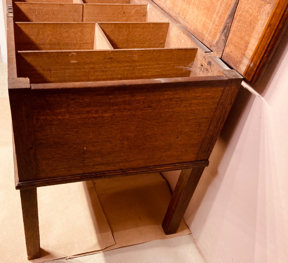 Georgian oak chest with fitted interior. View V