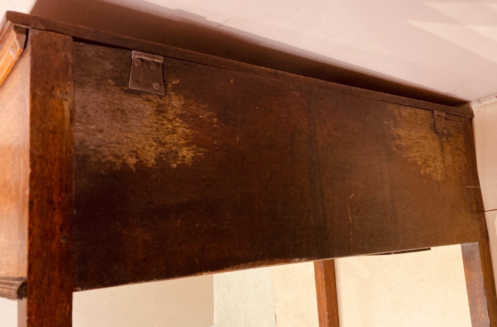 Georgian oak chest with fitted interior. View X