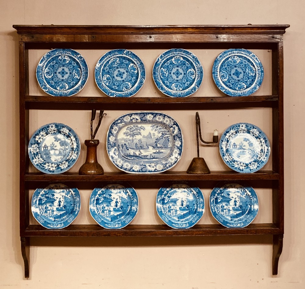 Georgian Welsh oak delft rack . View II