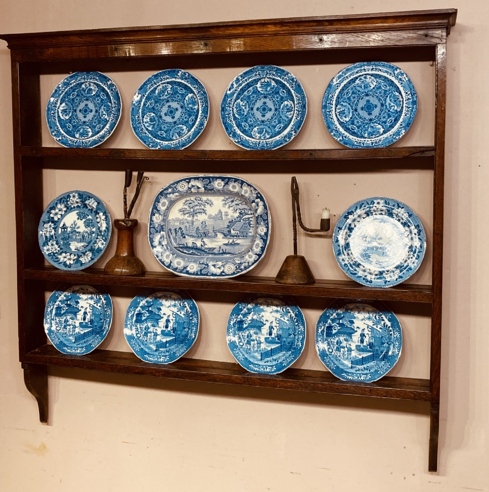 Georgian Welsh oak delft rack . View IV