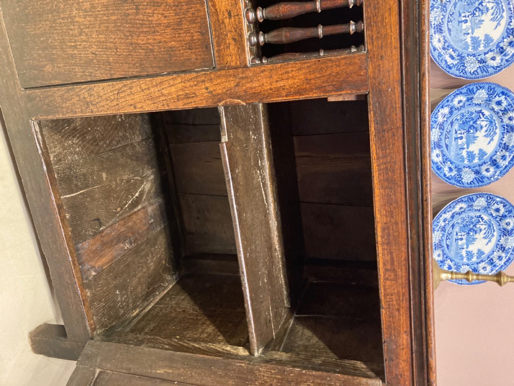 Georgian Welsh oak dresser base. View IV