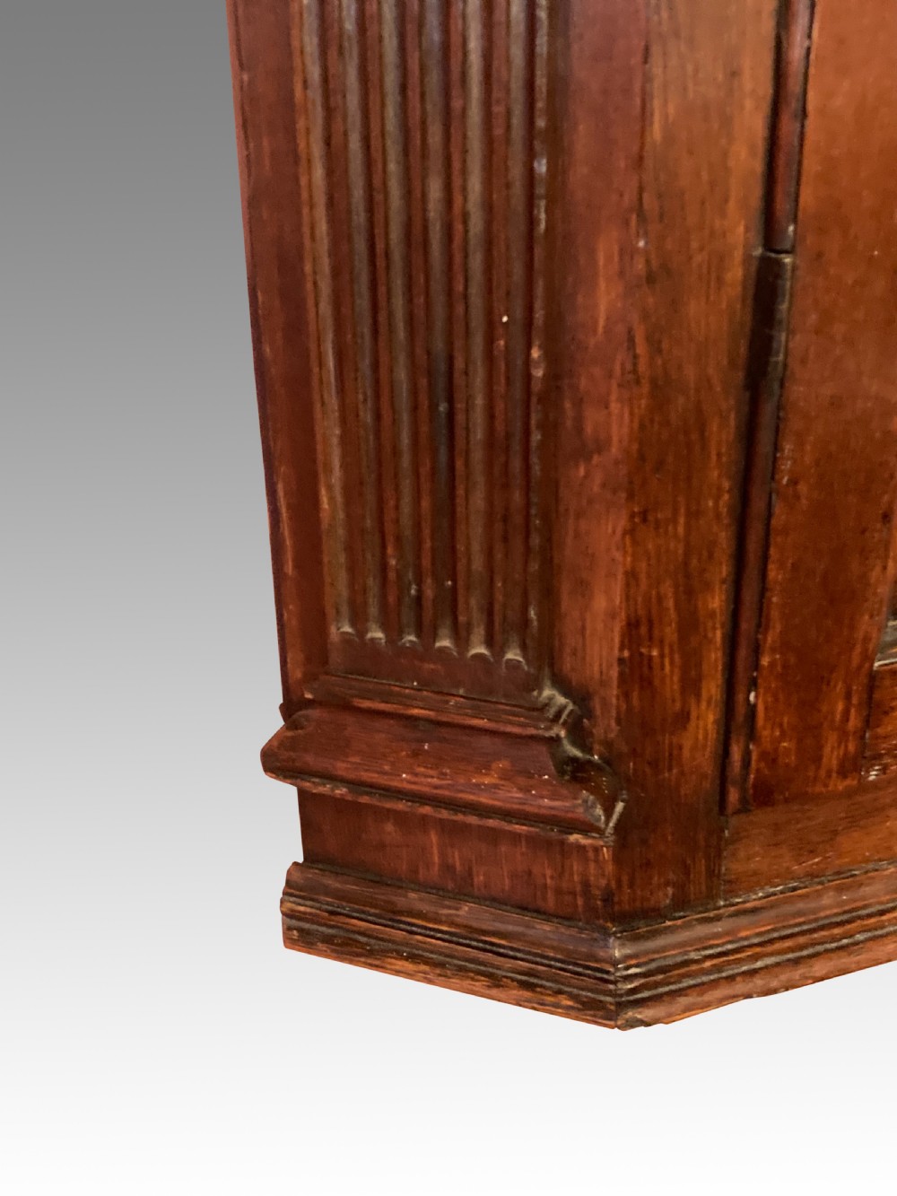Georgian oak hanging corner cabinet. View VI