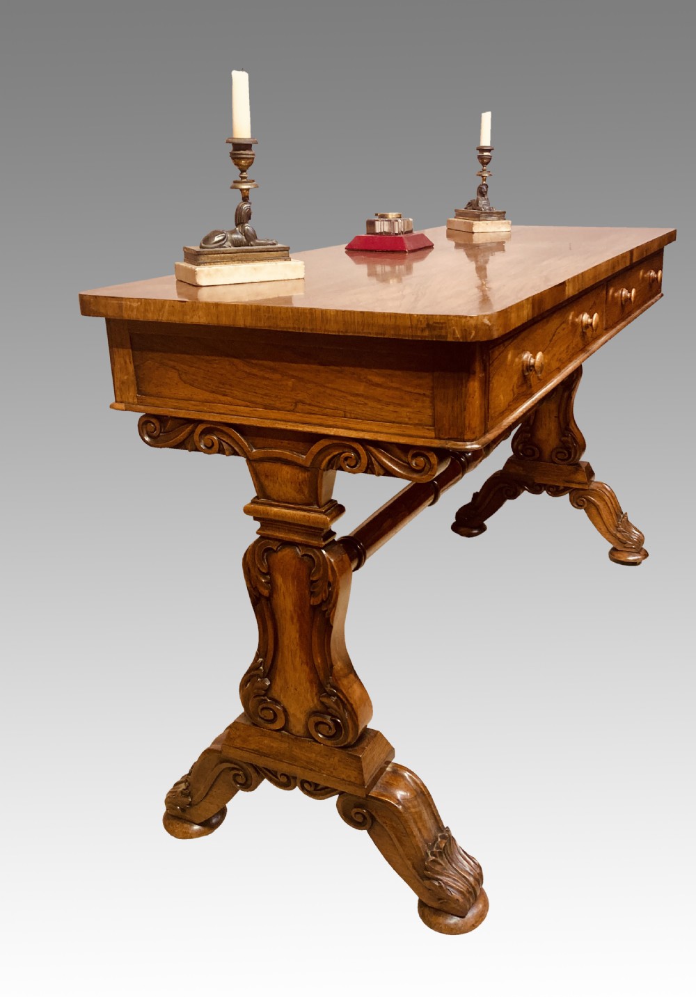 William IV rosewood writing table.  