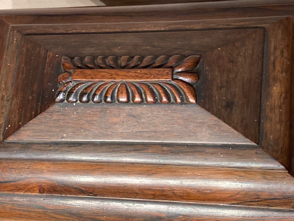 Large William IV rosewood tea caddy.  View II