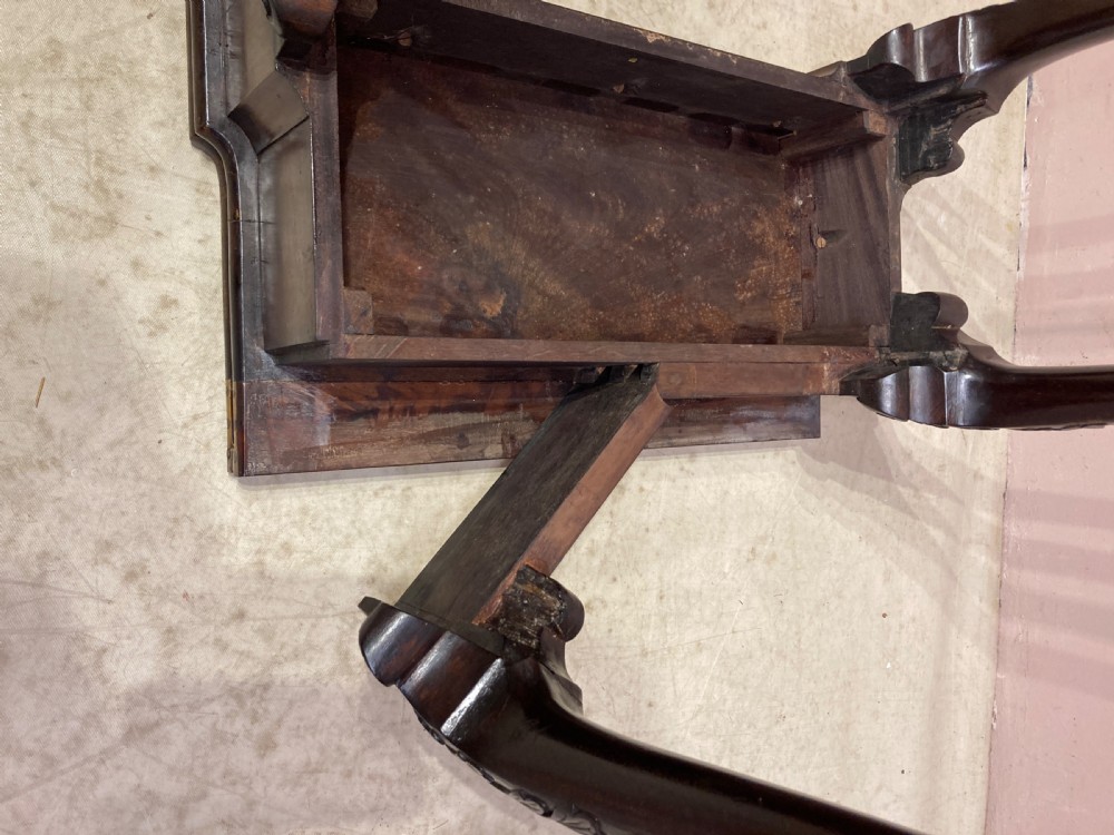 Antique Irish mahogany tea table . View VI