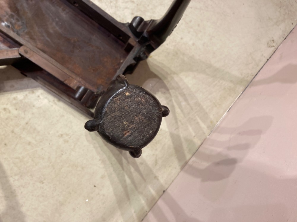 Antique Irish mahogany tea table . View VII