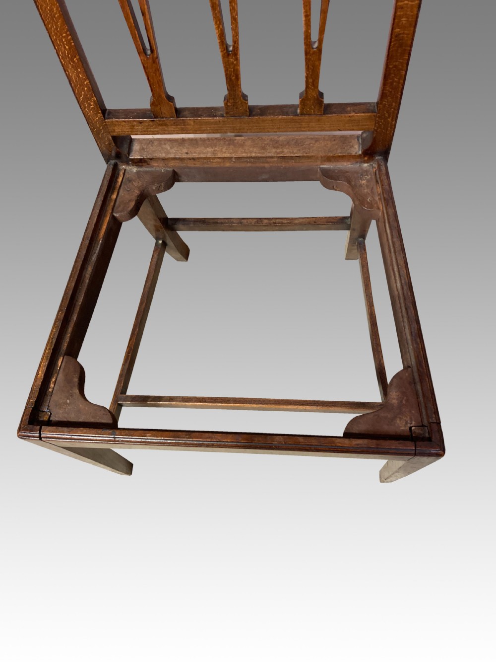 Set of 6 Georgian country dining chairs. View II