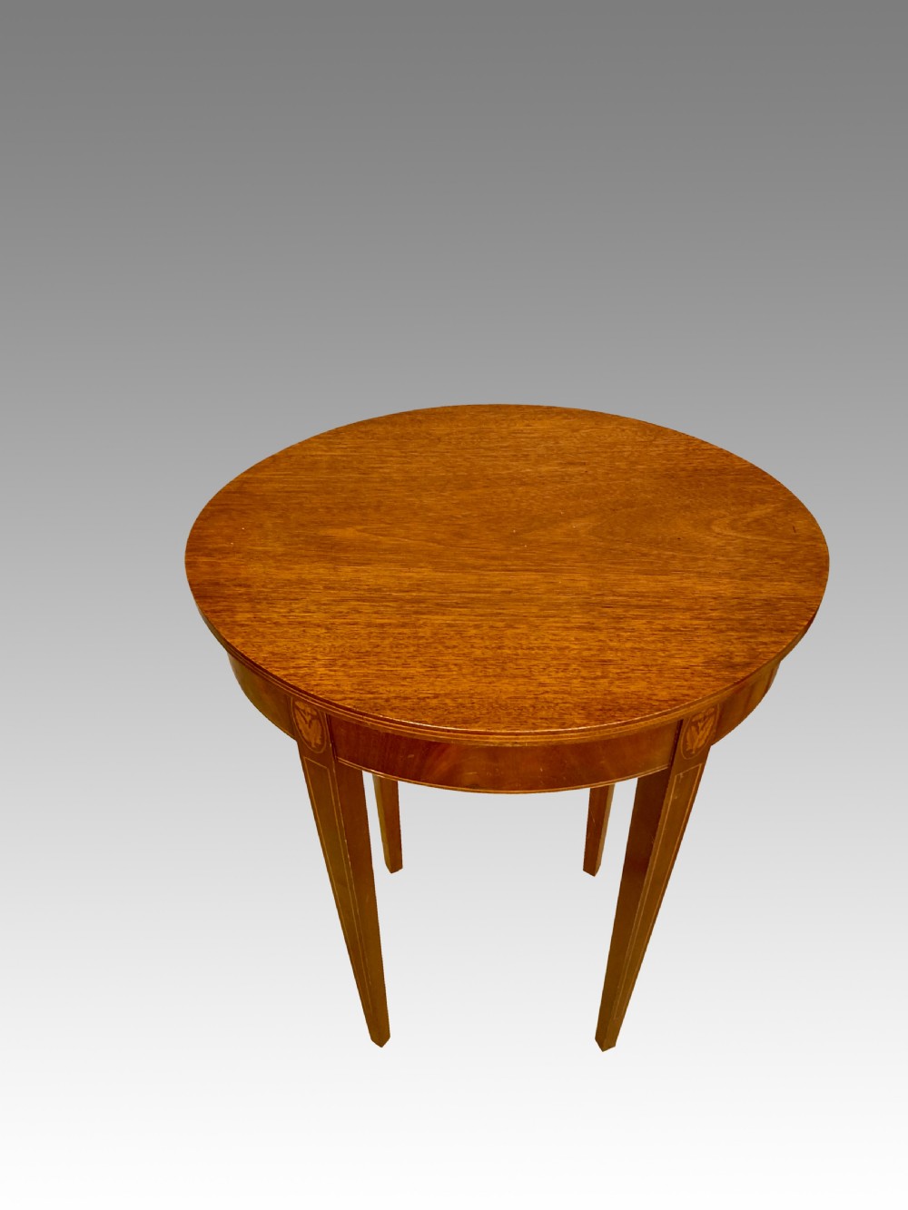 Pair of oval mahogany lamp tables. View VI