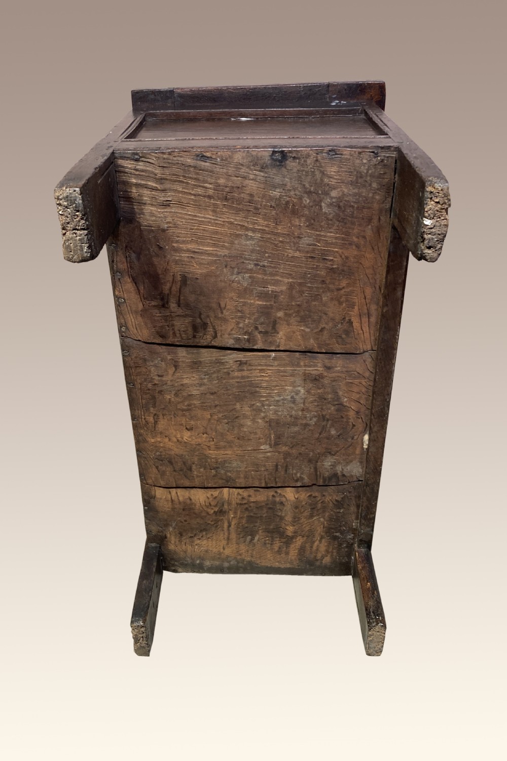 Small Charles I oak coffer.  View V
