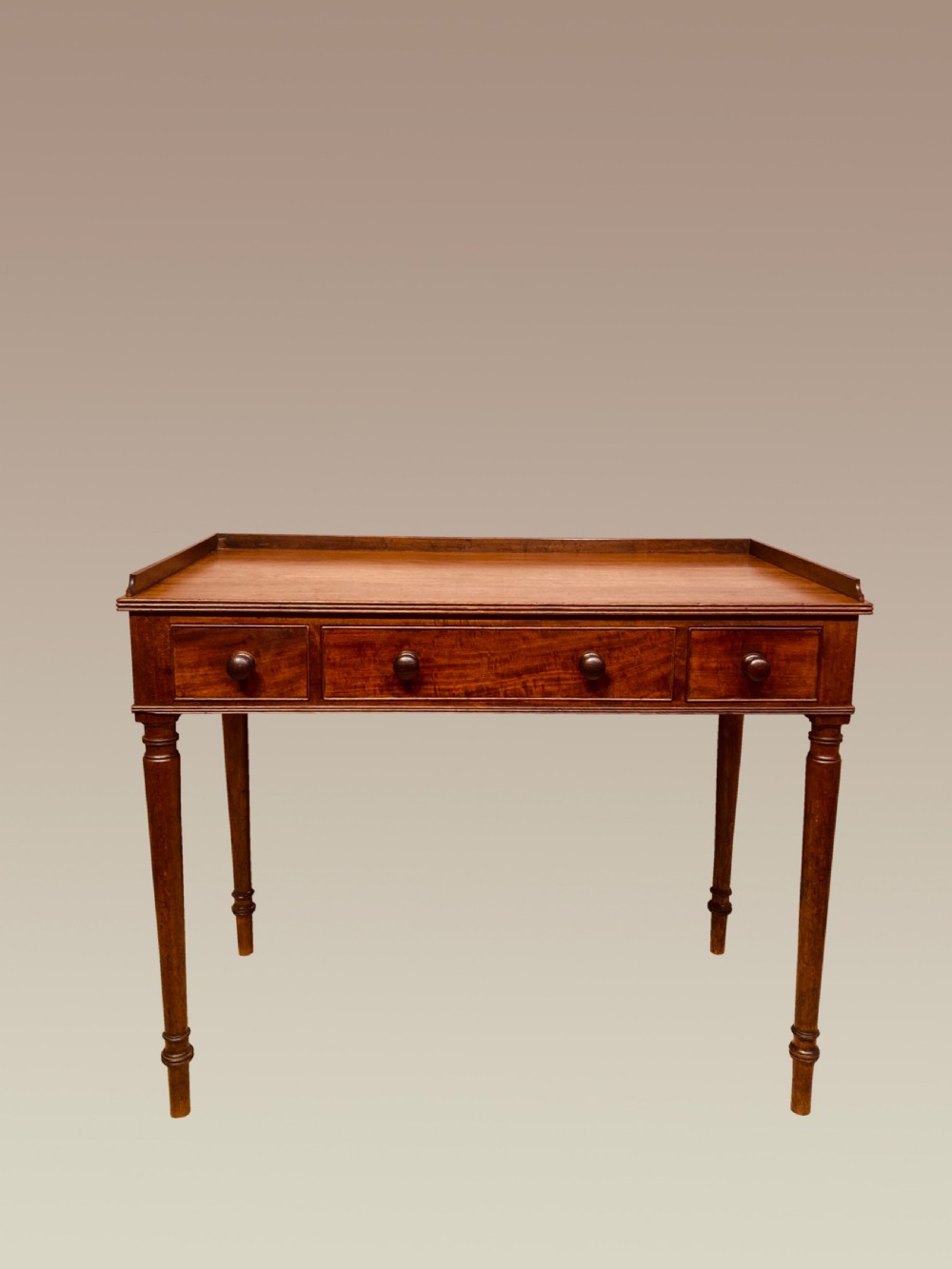 Georgian mahogany writing table. 
 View VI