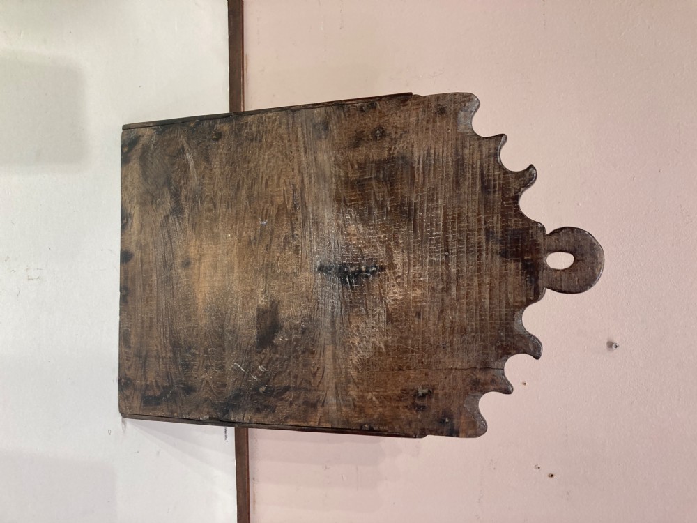 Welsh oak hanging candle box. View III