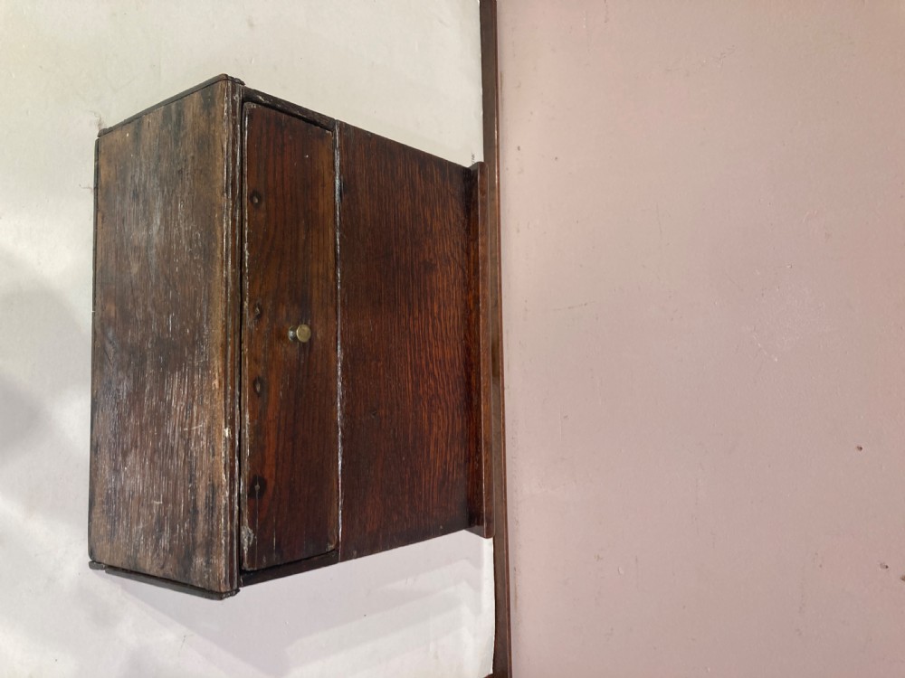 Welsh oak hanging candle box. View IV