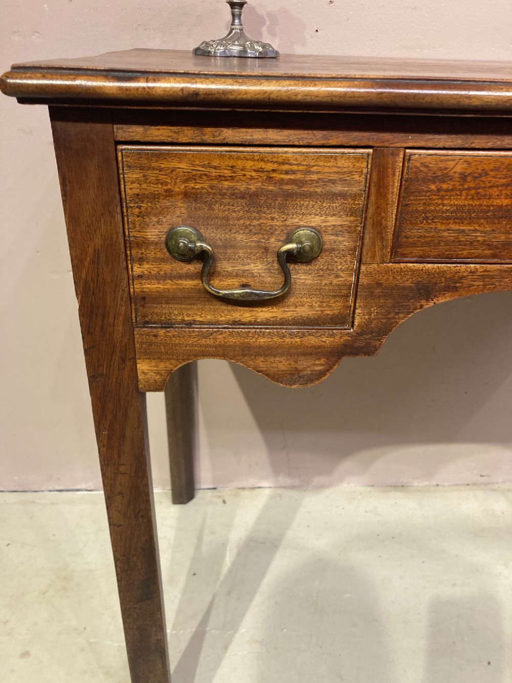 Georgian mahogany lowboy. View II