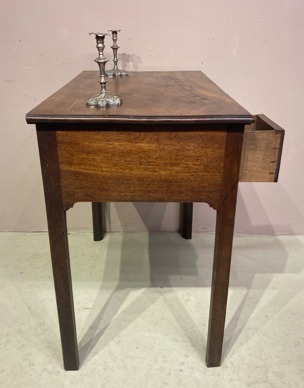 Georgian mahogany lowboy. View VI