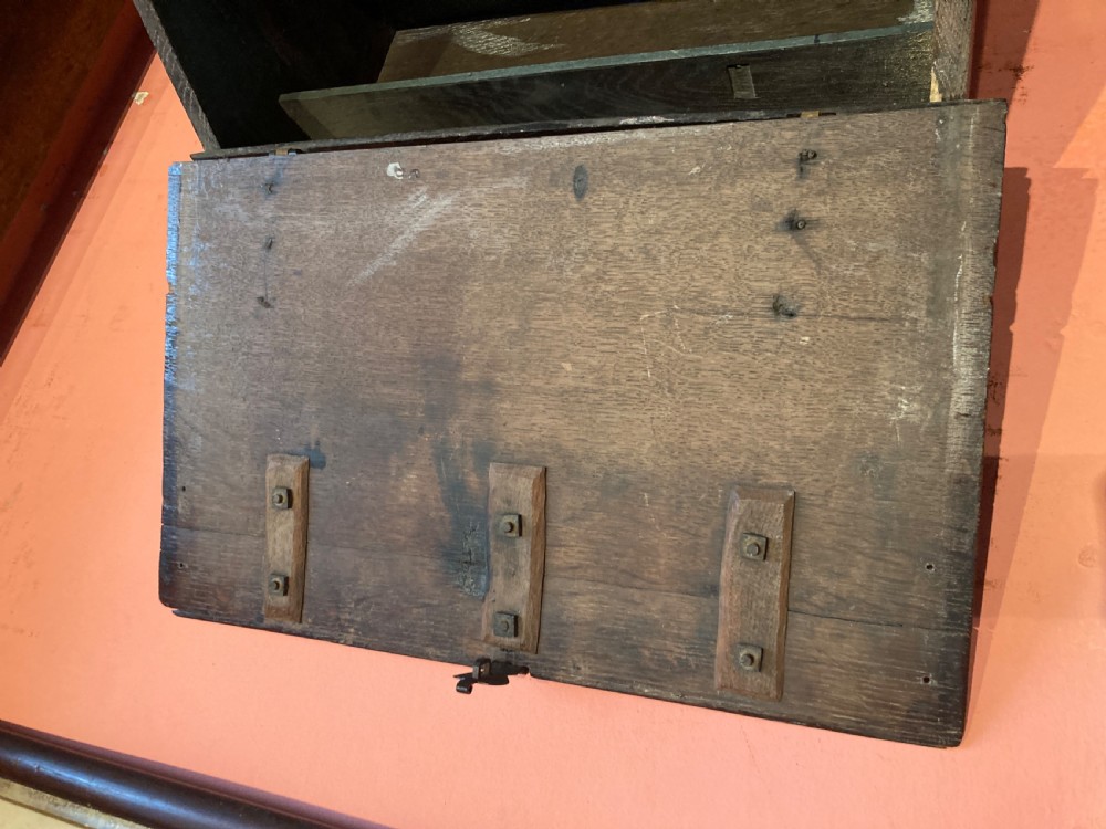 Charles I oak table desk. View IV