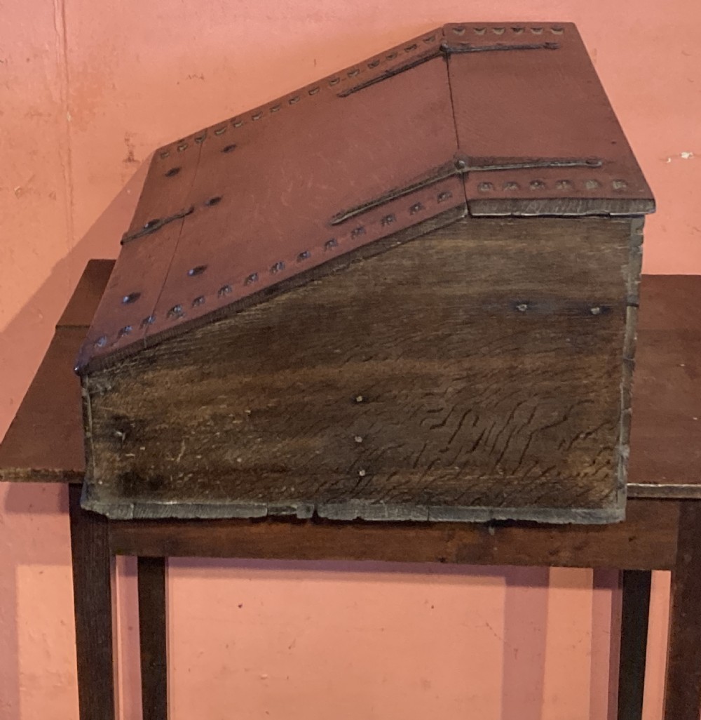 Charles I oak table desk. View VII