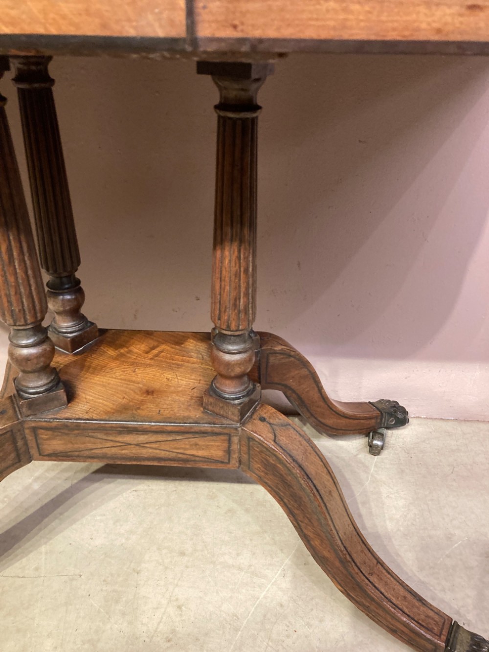 Regency mahogany pedestal card table. View II