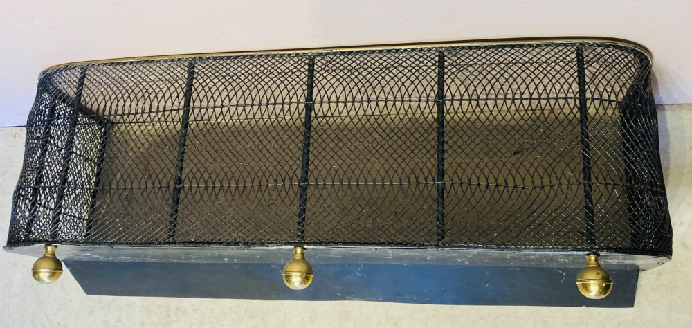 Georgian brass and wire fender. View II