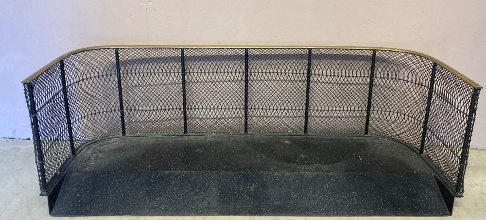 Georgian brass and wire fender. View IV