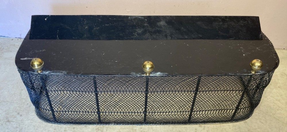 Georgian brass and wire fender. View V