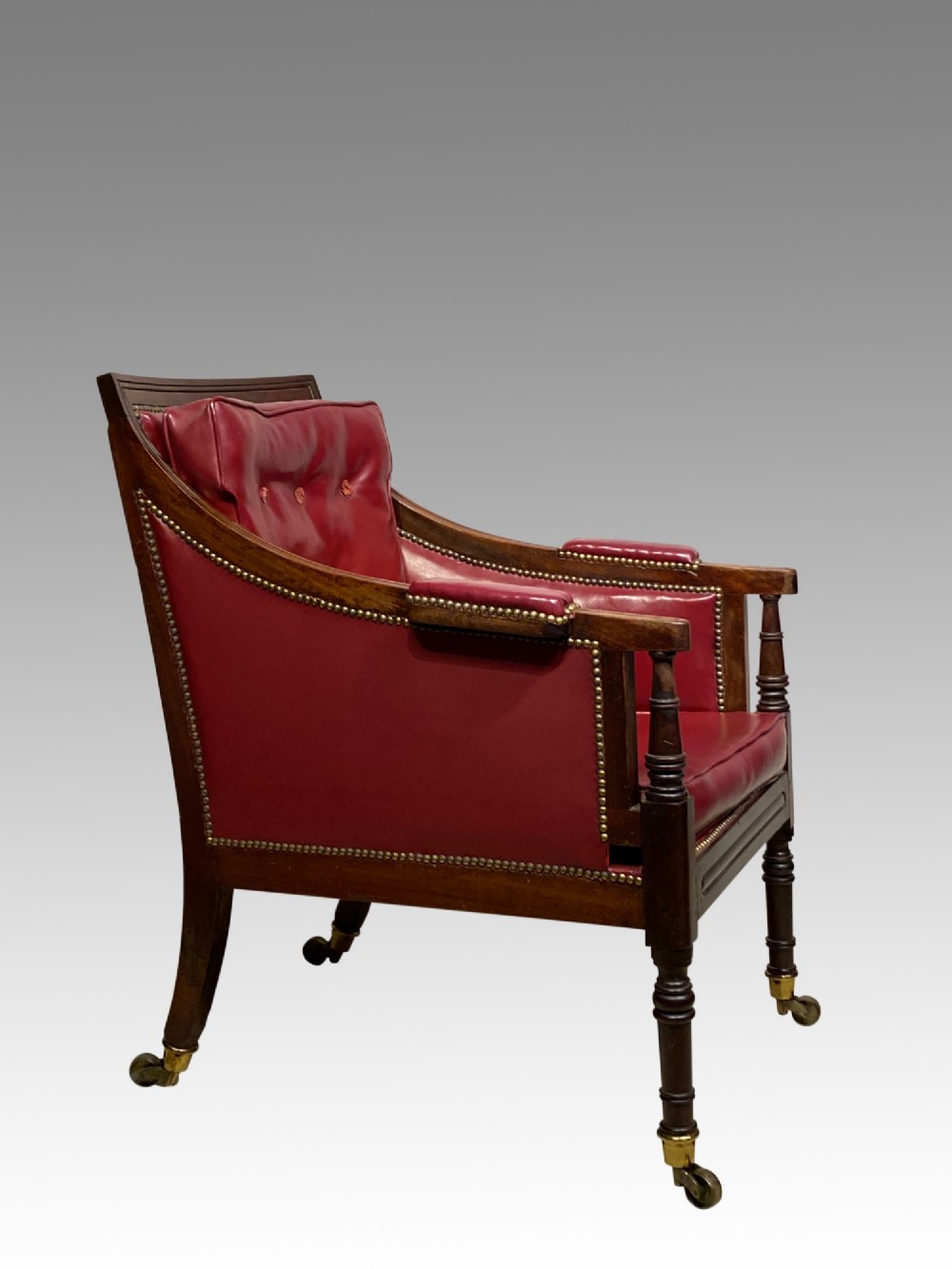 Georgian mahogany library chair.