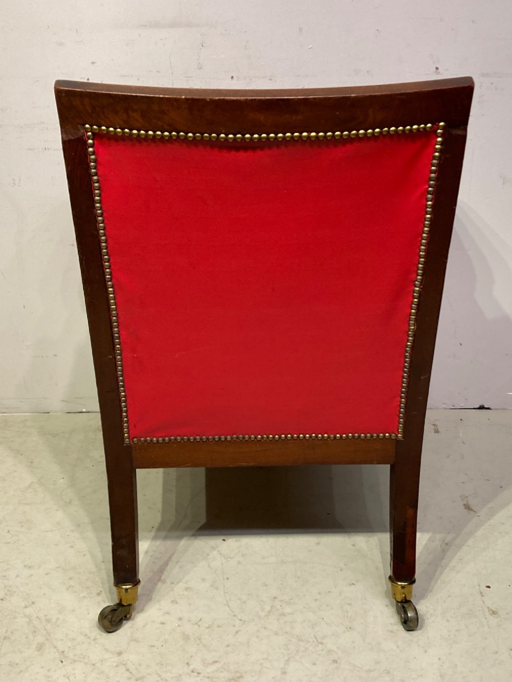 Georgian mahogany library chair. View IV