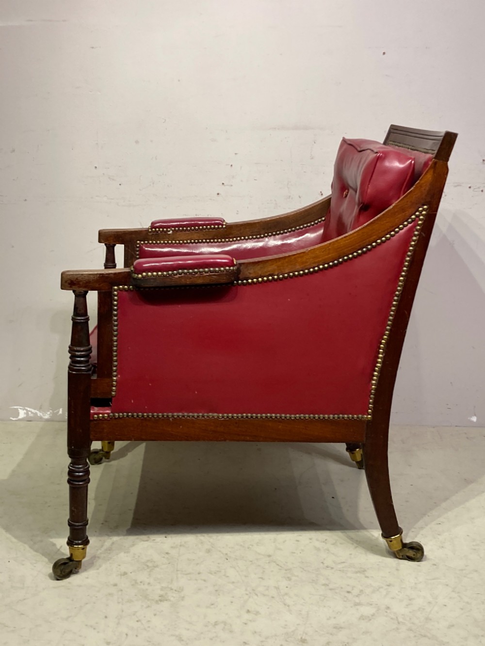 Georgian mahogany library chair. View V